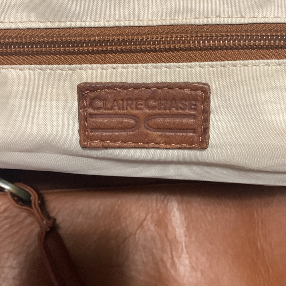 Claire Chase Laramie Leather Saddle Duffel Minimalist Quite Contemporary Travel - Picture 12 of 16